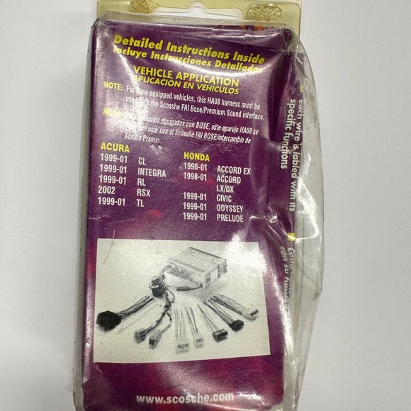 Scosche Honda Power Speaker Connector HA08 1998-Up - Picture 2 of 5